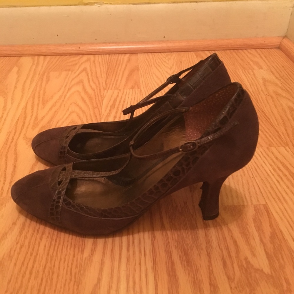 Ann Taylor Loft T-strap heels